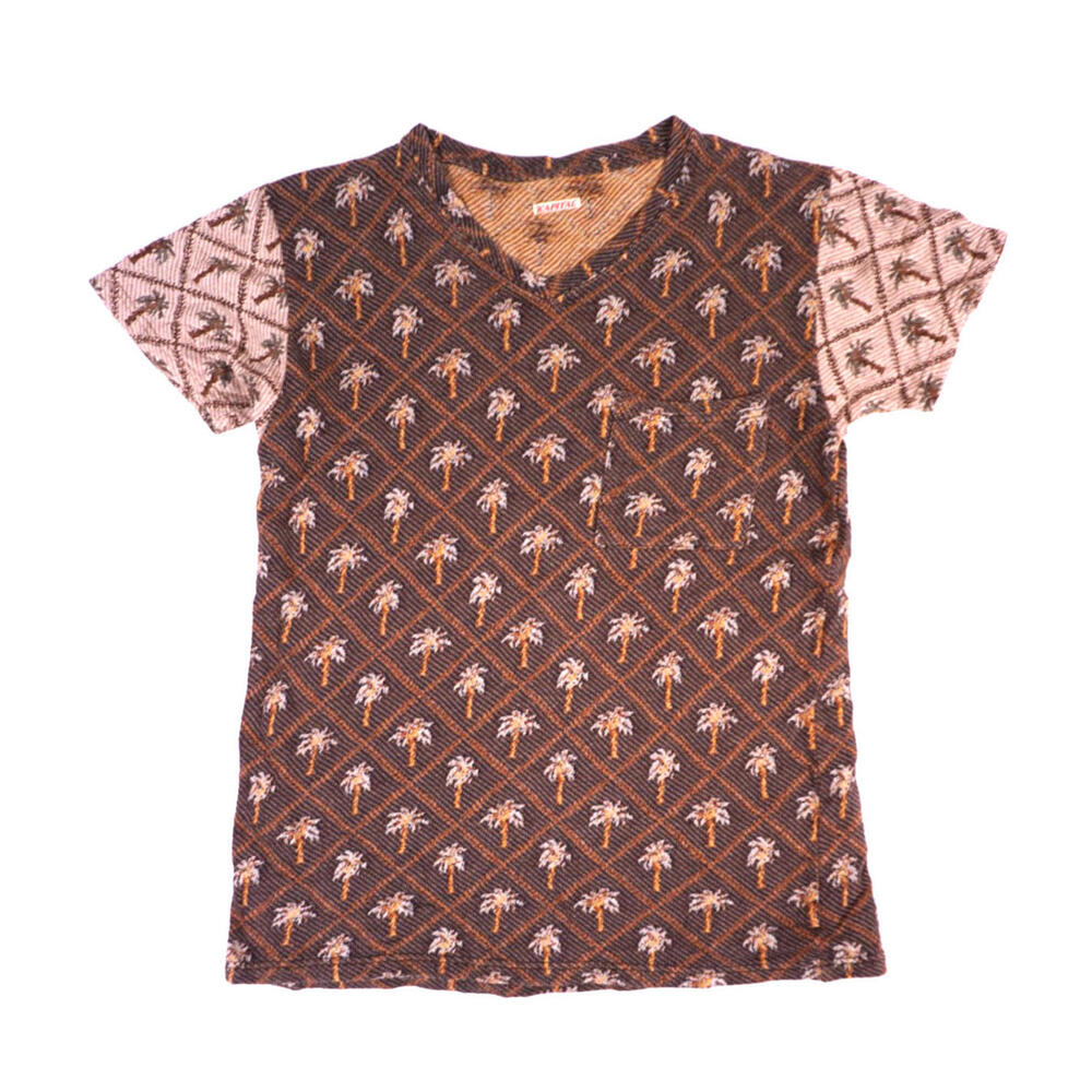 Kapital T Shirt Medium Size 3 Mens Jacquard Woven Palm Tree AOP Designer Surf